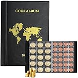 YushengTai Münzen Sammelalbum, 300 Stück 2 Euro Münzen Sammelalbum 3 x 3cm/4.5 x 4.5cm, Münzalbum Euro Münzen Sammelalbum Münzalben, Briefmarken, Medaillen, Abzeichen