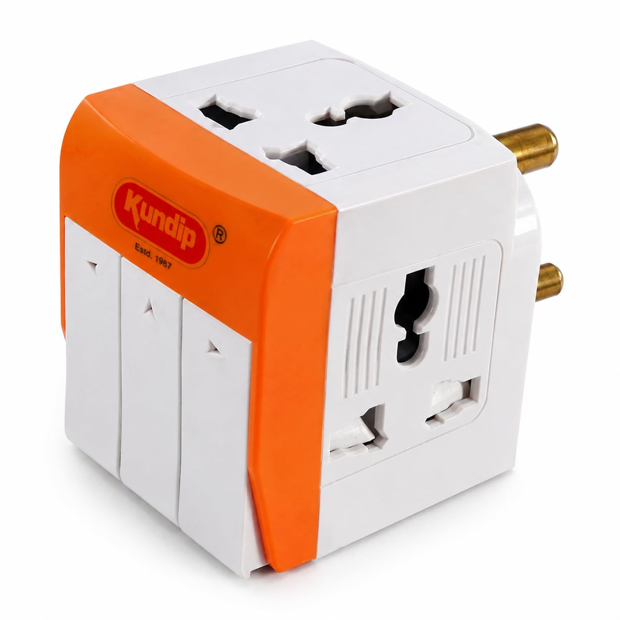 KUNDIP 3-Way Universal Travel Multiplug Socket Adapter with Individual Switches & 13A Fuse – Premium Brass Connectors (1)-image-39