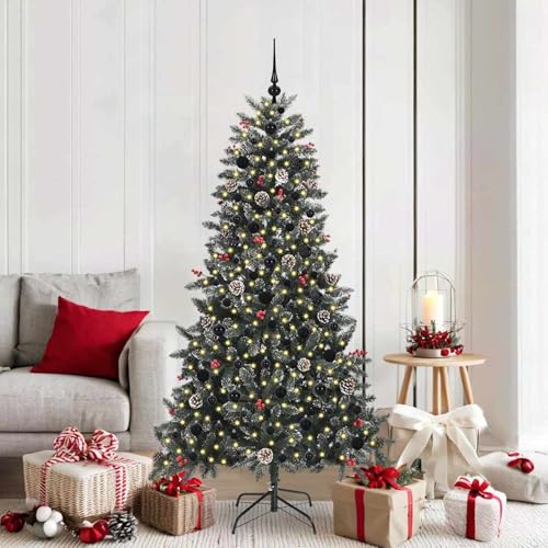 Árbol de Navidad artificial plegable Tidyard de 180cm con iluminación LED y USB 2