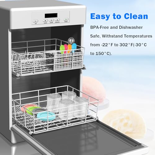 JRJRN 4 Stück Creami Behälter für die Ninja Creami Eismaschine - BPA-Frei & Spülmaschinenfest Eiscremebehälter für Ninja Creami, Auslaufsicher Ninja Eismaschine Deluxe Creamy Becher NC501 NC500