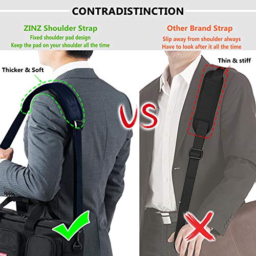 Image of ZINZ Bag Shoulder Strap, Padded Adjustable Shoulder Strap Replacement, Blue, 57 inch