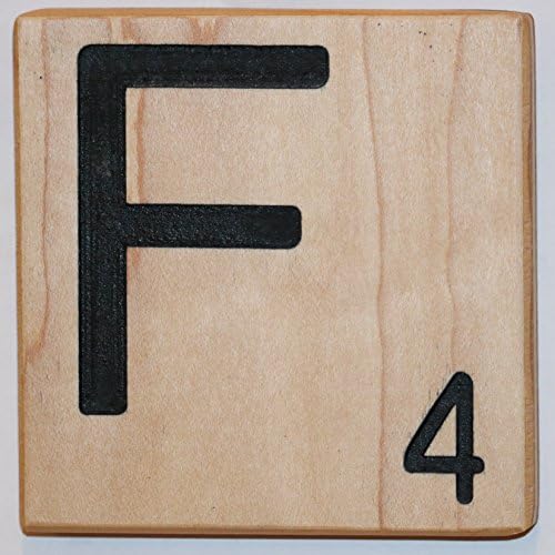 Large Scrabble Letter Tile (4 X 4, F)