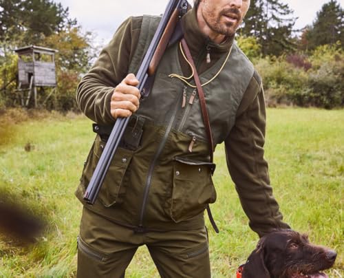 K & S Herren Schießweste Jagdweste Jagd Hundeführer Weste für Links- und Rechtsschützen Oliv Braun Schwarz (DE/NL/SE/PL, Alphanumerisch, S, Regular, Regular, Oliv)