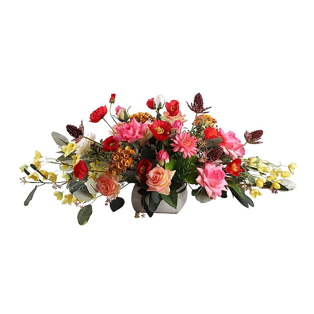 XDLEDMKIZ Artificial Flowers Simulation Table Flower Conference Room Fake Flower Decoration Hotel Lobby Decoration Exhibition Hall Dining Table Floral Table Flower Decoration
