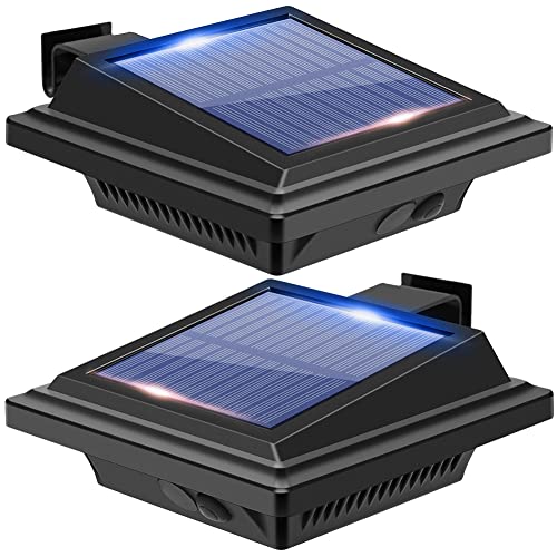 BILLION DUO Dachrinnen Solarleuchten für den Außenbereich, 2er Solarlampen für Außen Garten, Wasserdichte 40 LEDs Zaunbeleuchtung, Schwarz Solar Wandlampe Kaltweißes Solarlicht für Garage, Terrase BILLION DUO Dachrinnen Solarleuchten für den Außenbereich, 2er Solarlampen für Außen Garten, Wasserdichte 40 LEDs Zaunbeleuchtung, Schwarz Solar Wandlampe Kaltweißes Solarlicht für Garage, Terrase