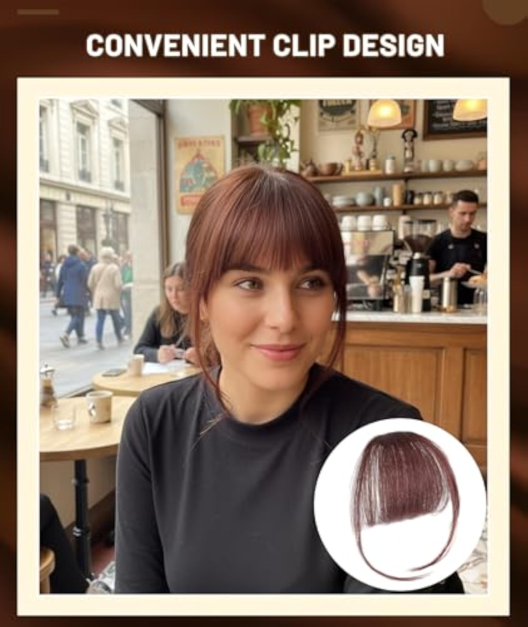 Front Hair Extensions for Women, Bangs Hair Extensions