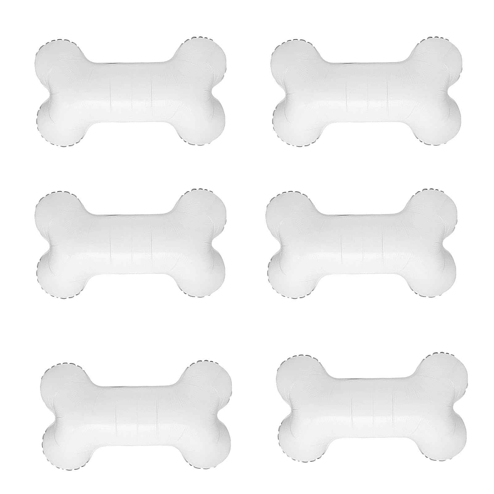 OHLIGEI 6PCS Dog Bone Balloon, White Aluminum Mylar Foil Pet-Themed Balloons, Perfect for Birthday Parties, Unisex Children