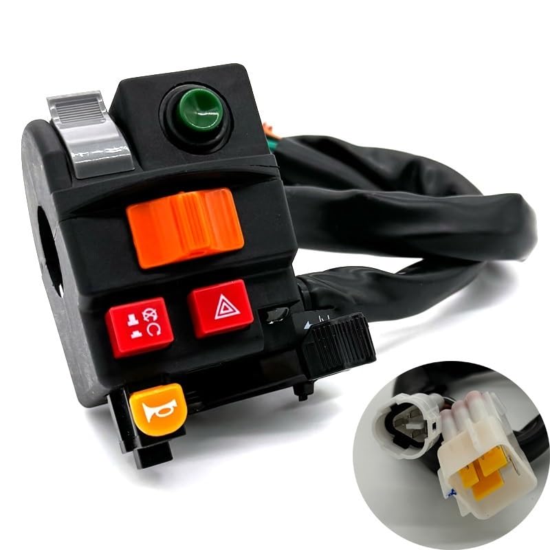 botón de Arranque Moto Interruptores motocicleta Para estrangulador, botón bocina, señal, arranque eléctrico, faro, interruptor controlador manillar Interruptor de Manillar de Motocicleta