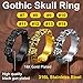 ChainsProMax Skull Ring Black Rings for Men Fashion Steampunk Gothic Ring Size 9 Biker Rings for Men