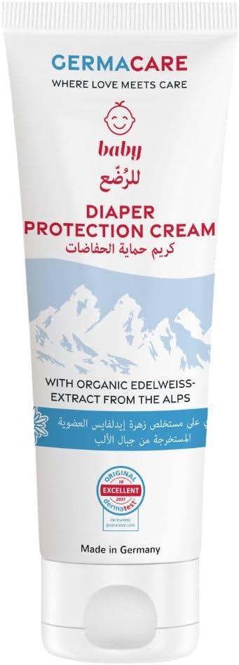 Natural Baby Diaper Protection Cream With Organic Edelweiss Extract From the Alps, Free of Paraben & Allergen, Neutral 5.5 pH, 75ml