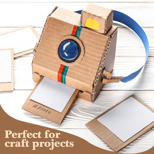 Image of 50 Pack Corrugated Cardboard Sheets Flat Hard Cardboard Inserts Back to School Classroom Supplies Flat Squares Separators for Shipping, Mailing, Packing, Art Projects, DIY Crafts(8 x 5 Inch,Brown)