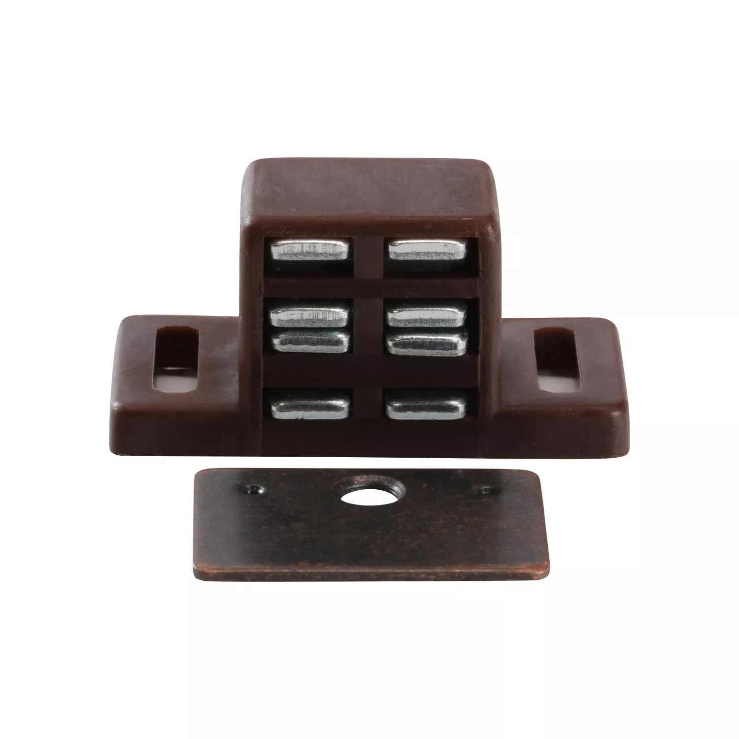 Heavy Duty High Magnetic Cabinet Door Catch Latch, Brown, 2 Pack