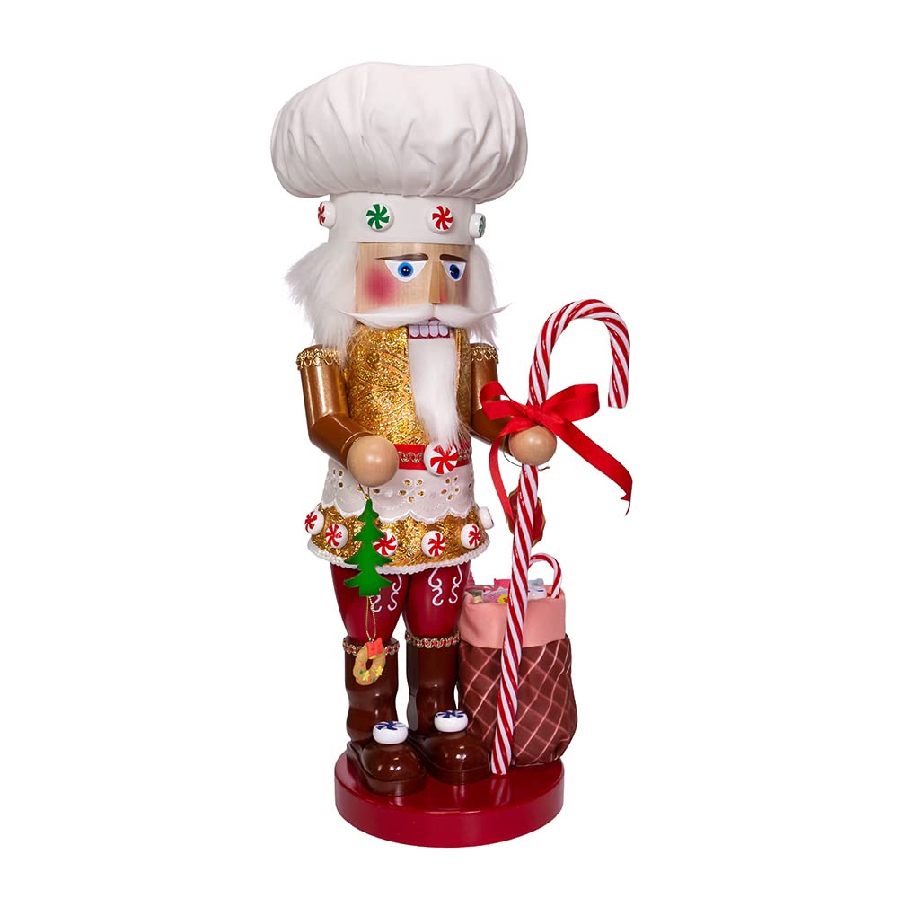 Kurt S. Adler 18.9-Inch Gingerbread Chef Santa Nutcracker, Multi