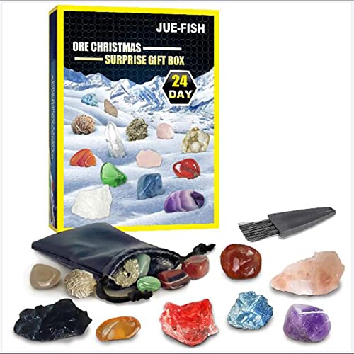 DDIOA Calendario de Adviento 2022, Calendario de Adviento de Cristal de Roca, Calendario de Cuenta Regresiva de minerales de 24 días, Calendario de Adviento de Cristal curativo for niños y niñas Cover