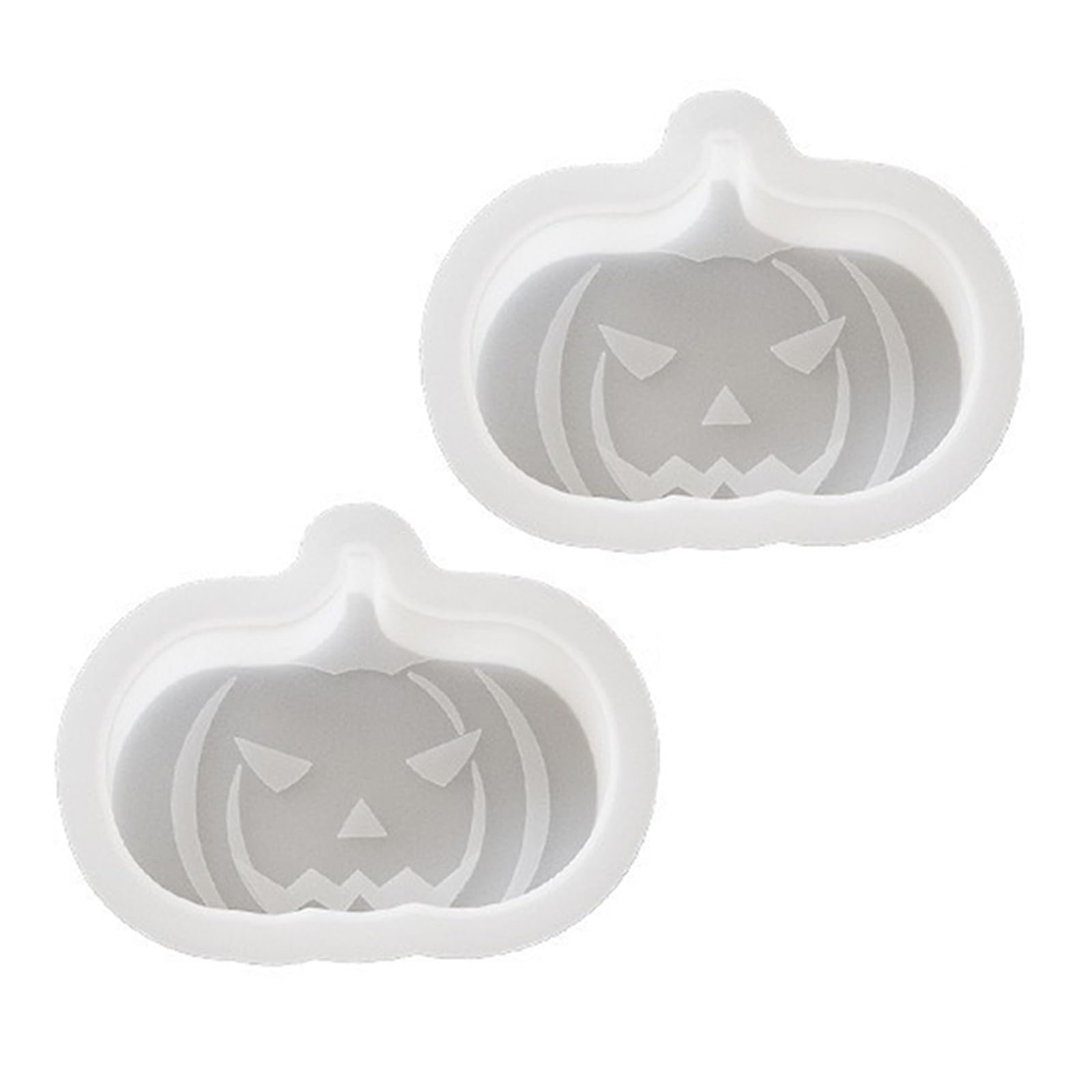Tsophreniq 2Pcs Halloween Pumpkins Skull Silicone Molds Plaster Silicone Molds for Epoxy Resin Halloween Festival Decoration Epoxy Resin
