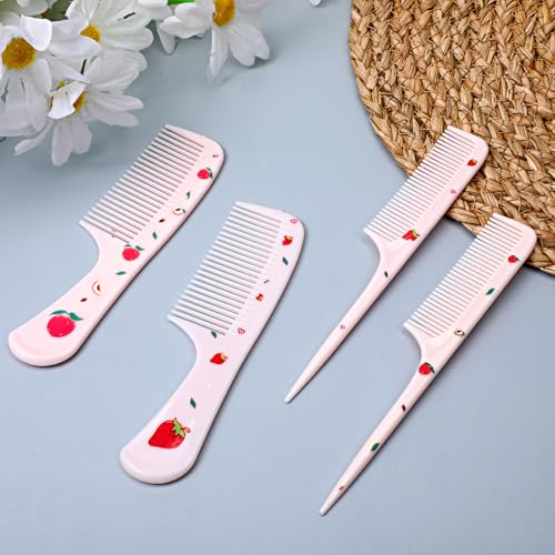Set de 4 peines para cabello rosa de niña miniatura 6