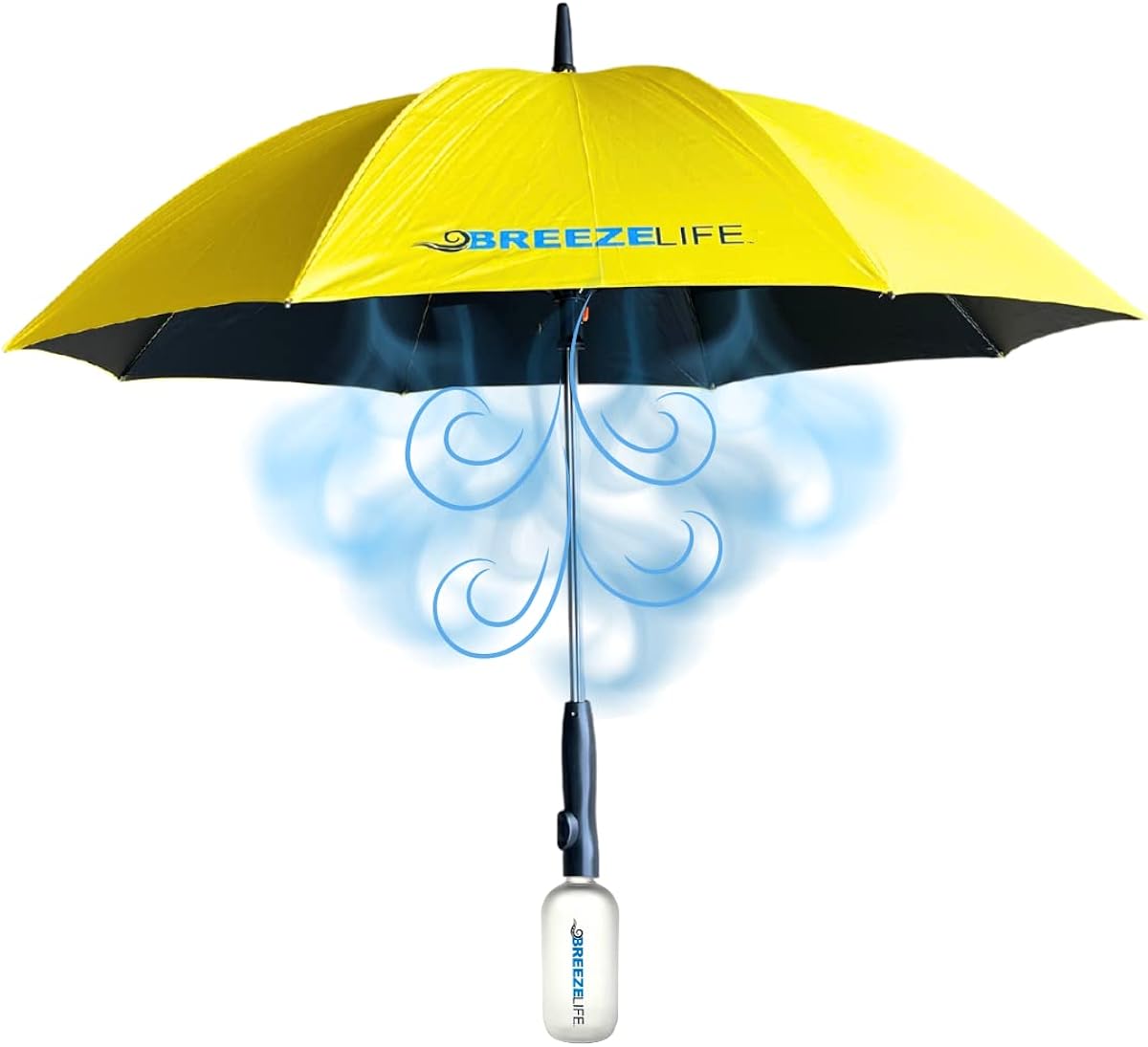 Breeze Life Sun Umbrella with Fan and Mister, Rechargeable UPF 50