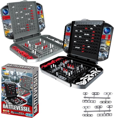 Gioco di strategia per bambini Battleship: questo gioco da tavolo a nave è progettato per due giocatori, ideale per duelli emozionanti. I giocatori attaccheranno alternativamente le navi del loro avversario, li cercano e li inseguono instancabilmente. Il giocatore che è il primo ad affondare tutte le navi dell'avversario vince la partita