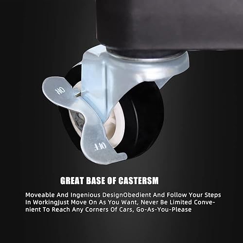 Miniatura 5 de SPTA Cañón de Aire Secador de Coche Soplador, Secador de Coche de 3000W, Cañón de Aire Secador de Coche con 4 Ruedas y Manguera Flexible de 30 Pies,