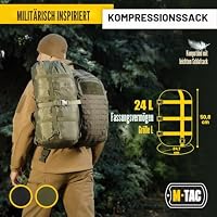 M-Tac, Kompressions-Aufbewahrungsbeutel für Schlafsack, militärischer, wasserabweisender Kompressionsbeutel aus leichtem Nylon für Reisen, Camping, Wandern und Outdoor (schwarz, M – 12 Liter) – Ansicht 5