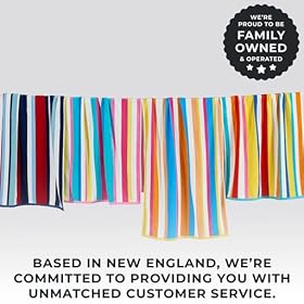 Great Bay Home Large Beach Towels 30” x 60”, 100% Cotton Cabana Stripes for Beach, Bath, Pool, Gym, Lightweight and Quick Dry, Multi Stripe Packs Colorful Stripe 514JmVgLUrL. SS280