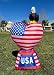 BZB Goods 5 Foot Tall Lighted Patriotic Independence Day 4th of July Inflatable Love Heart with American Flag and Bald Eagle Indoor Outdoor Decoration