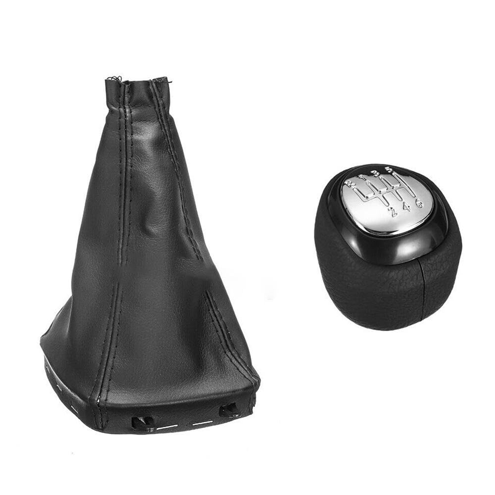 POANBCGY Shift Ball Joint 6 Speed Gear Shift Knob Leather Gaiter Boot Cover Case Lever Shifter for SAAB 93 9-3 SS 2003-2012 Car Styling