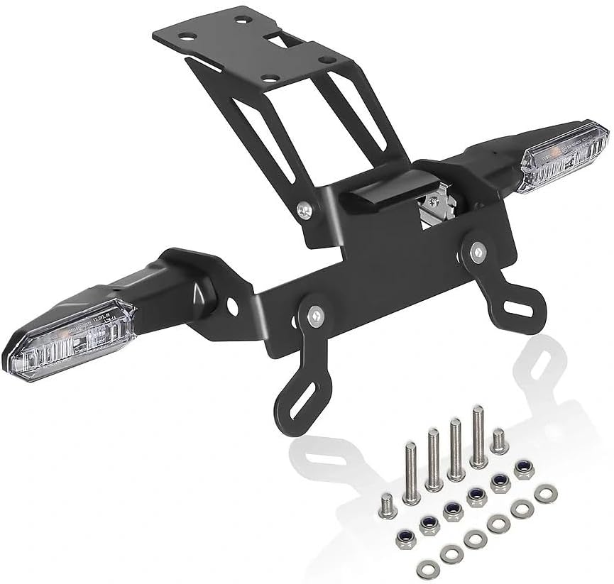 Fender Eliminator Compatible with NINJA650 EX650 Z650 ER650 2017-2024, Ninja650 Tail Tidy Kit Equipped License Plate Mount Rear TAIL Light LED Turn Signal Indicator (Clear)