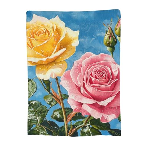 Couverture flanelle rose 130x150 cm pour lit et canapé