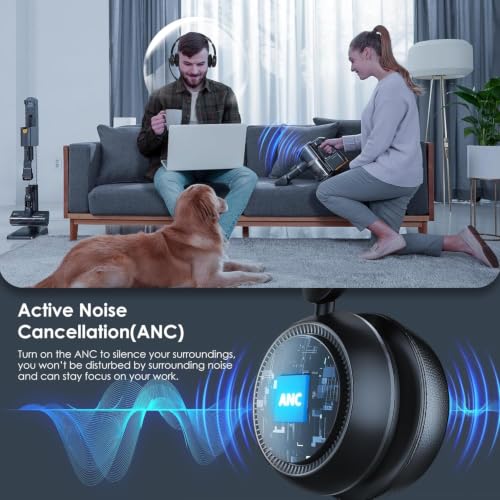 Image of Angteela Wireless Headset, Bluetooth 5.4 Headset with Microphone, Wireless Headphones for Cell Phones /Computer /Laptop