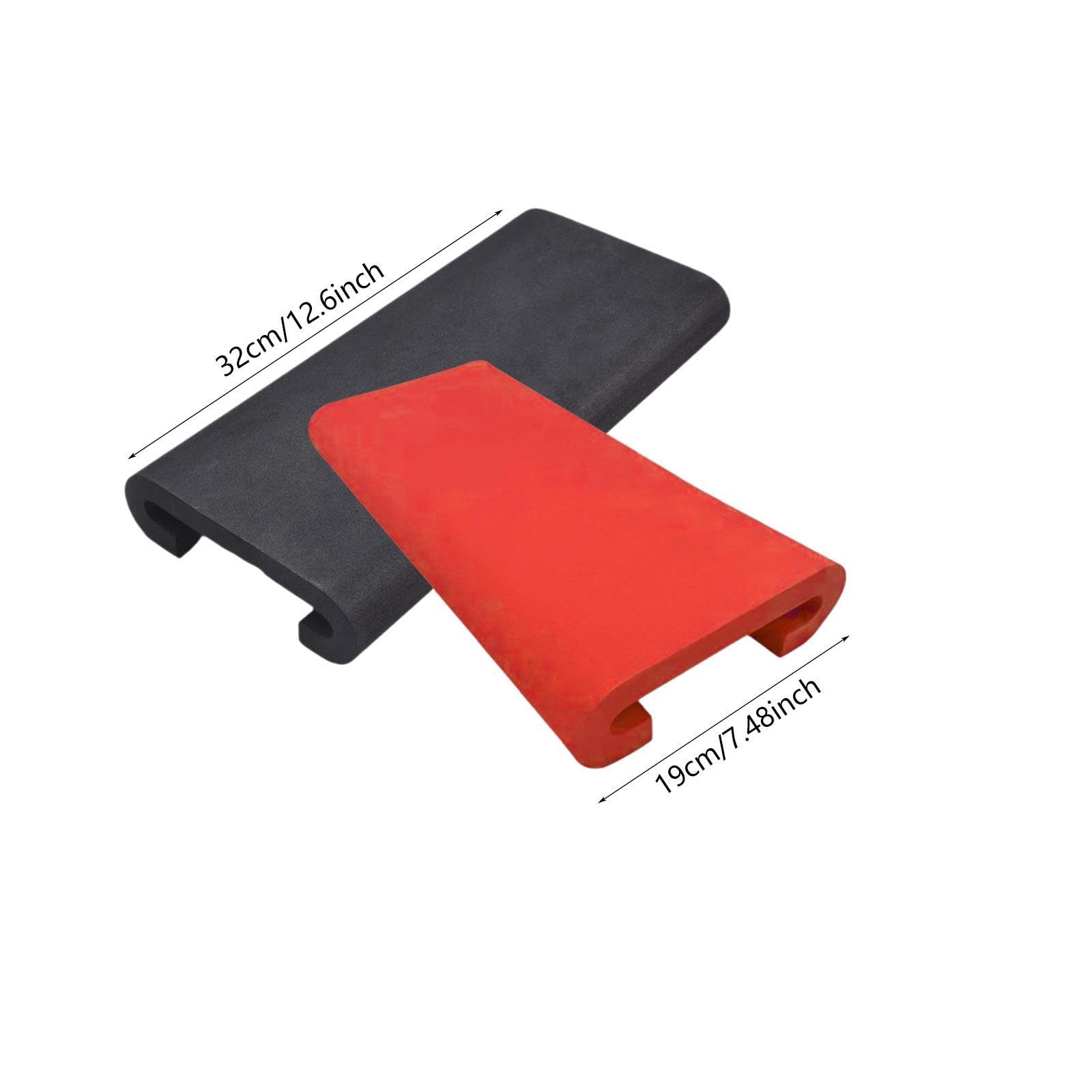 Colaxi 2x Dragon Boat Seat Pad Anti Slip Kayak Seat Mat Shock Absorption Waterproof Comfortable U Shape Paddle Protector for Fishing, black red