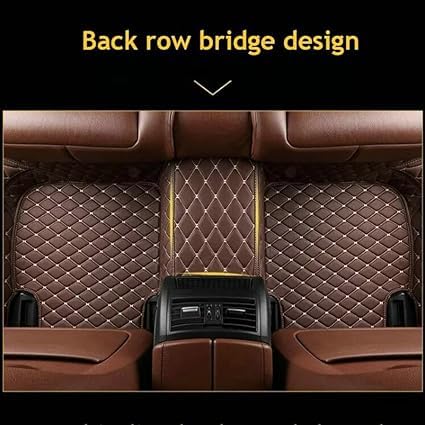 Image of 7D Premium Leatherette Car Foot Mat| Luxurious & Elegant Look | 100% Waterproof and Dust Proof | Custom Fitted 7D Car Floor Tray Mat for Mahindra XEV 9e 2026 (Coffee)