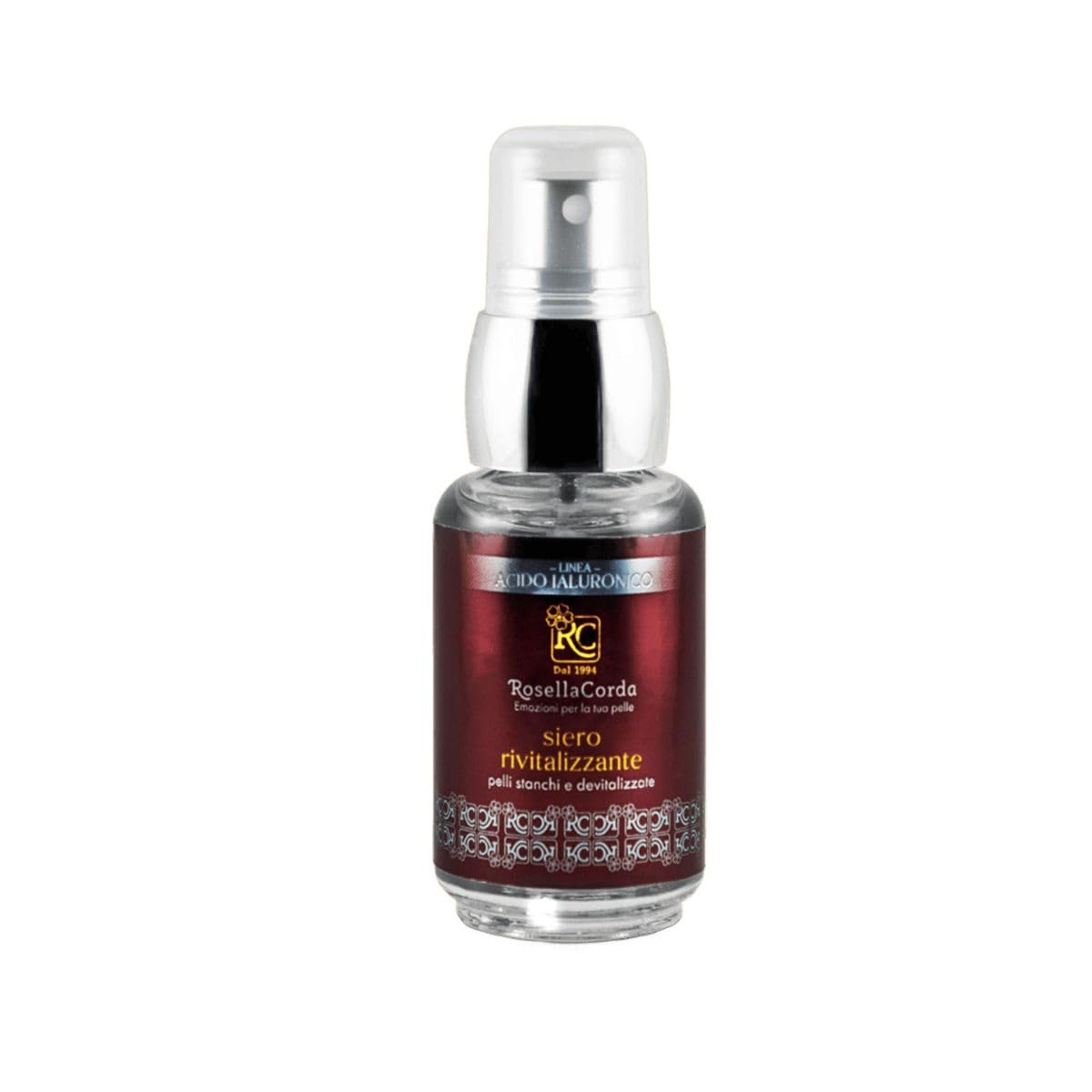Siero rivitalizzante linea Acido Jaluronico RC, rimpolpante, coenzima Q10, vitamina B5 vitamina C della rosa canina per Uomo e donna,30 ml