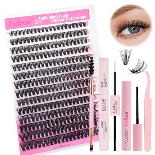FADLASH 40D 0.07mm D Curl 8-16mm with Bond and Seal, Eyebrow Brush, Tweezers and Remover DIY Eyelash Extensions - Image 2