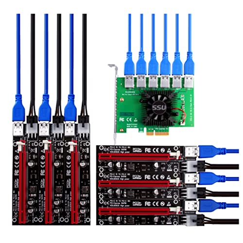 Carte adaptateur PCIE Riser extension graphique multi-GPU avec câble Express 16X