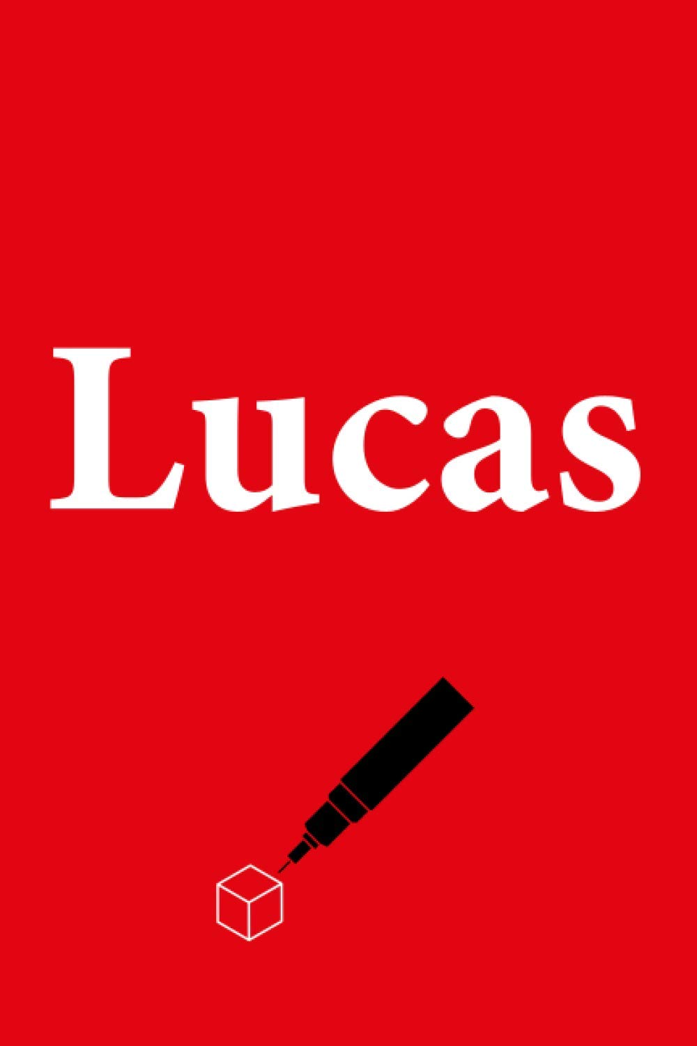 Customized notebook for Lucas: 120 Page, 6"x9" Lined Notebook, Journal, Diary, Elegant Red Cover