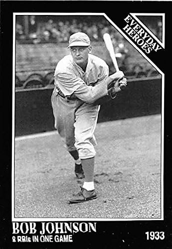 Indian Bob Johnson baseball card (Philadelphia Athletics 8 RBI June 12 1938) 1992 Sporting News Conlan Collection #547