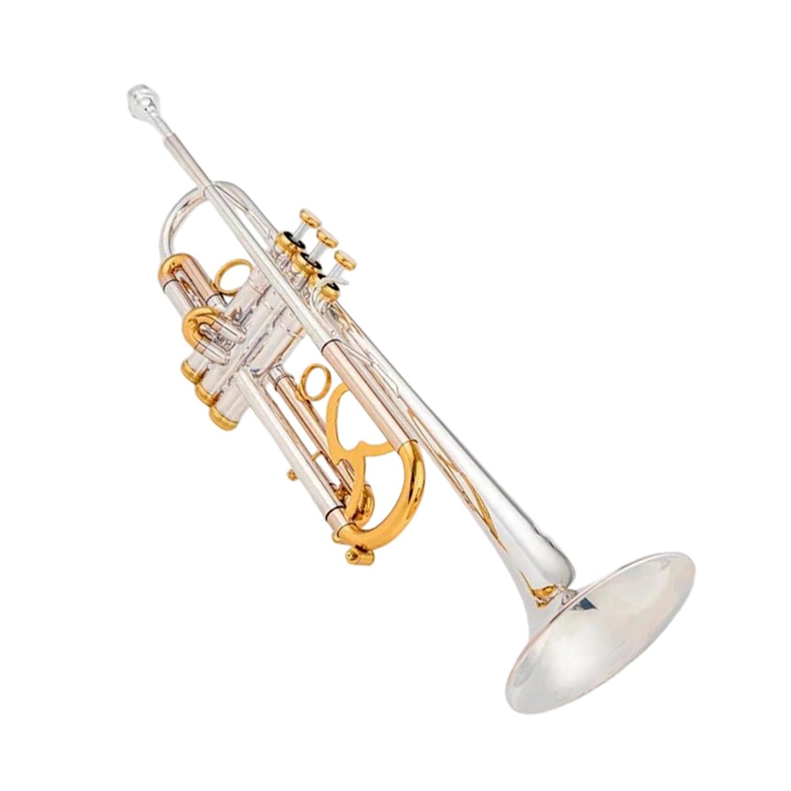 Bb Trompete Instrument Oberfläche Gold Versilbert Messing Profi