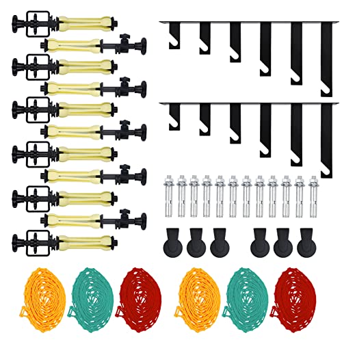 Selens 6 rouleaux de support mural manuel de fond système de support de chaîne, système de support de fond, y compris : (2) crochets, (6) chaînes, (12)...