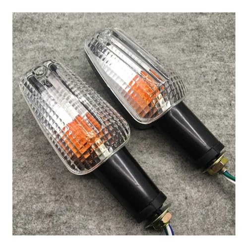 Clignotants moto pour CB400 et CB1300 avec cabochon blanc 1 paire