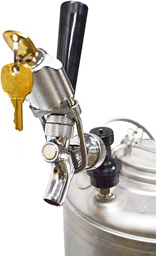 Miniatura 6 de Cerradura de grifo de cerveza, cerradura de grifo de cerveza JoyTube para grifo de cerveza de barril, equipo de barril de cerveza casera (2 llaves)