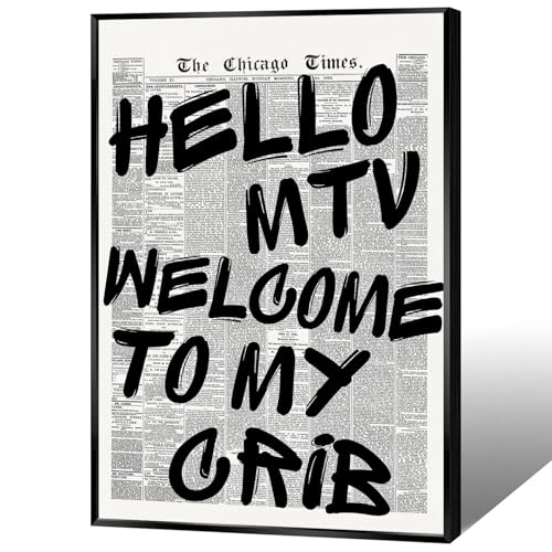 Hello MTV Newspaper Poster Wall Art 12x16 Unframed