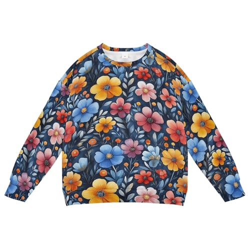 JUNZAN Funny Flowers Rustic Big Girls Hoodie Sweatshirt Fleece Hoodie for Boys Athletic 4T