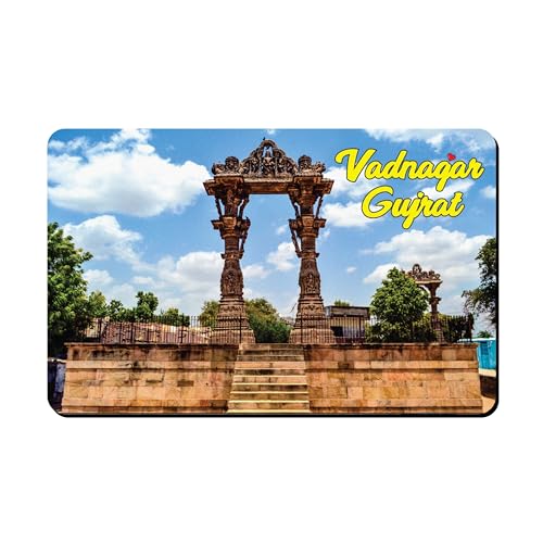 Image of Elegant Fridge Magnet with Themes |Rectangular Size Refrigerator Magnet with Magnetic Rubber Back | Pack of 1, 8.6cm X 5.4cm (Vadnagar - Gujarat)