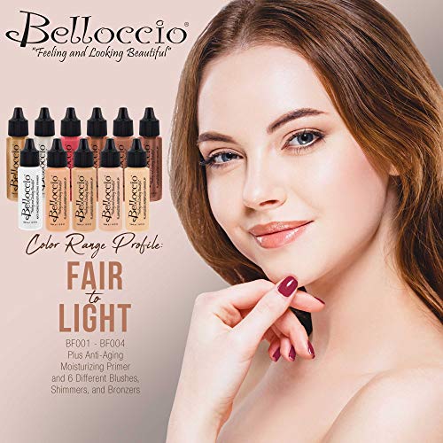 Belloccio Makeup And Tanning Airbrush System With Fair Foundation And Blush Set #TOP3