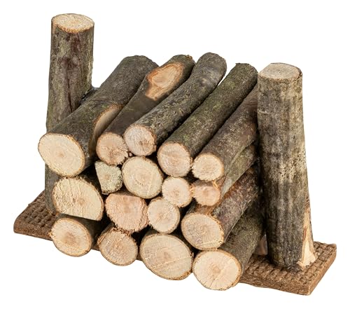 HOLZSTOß Feuerholzstapel aus ECHTEM Holz [HANDGEFERTIGT, ca. 7 x 5 x...