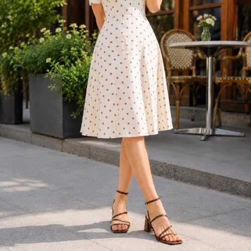 Image of Shoe'N Tale Strappy Heels for Women Low Chunky Block Heel Dress Shoes Square Open Toe Ankle Strap Heeled Sandals