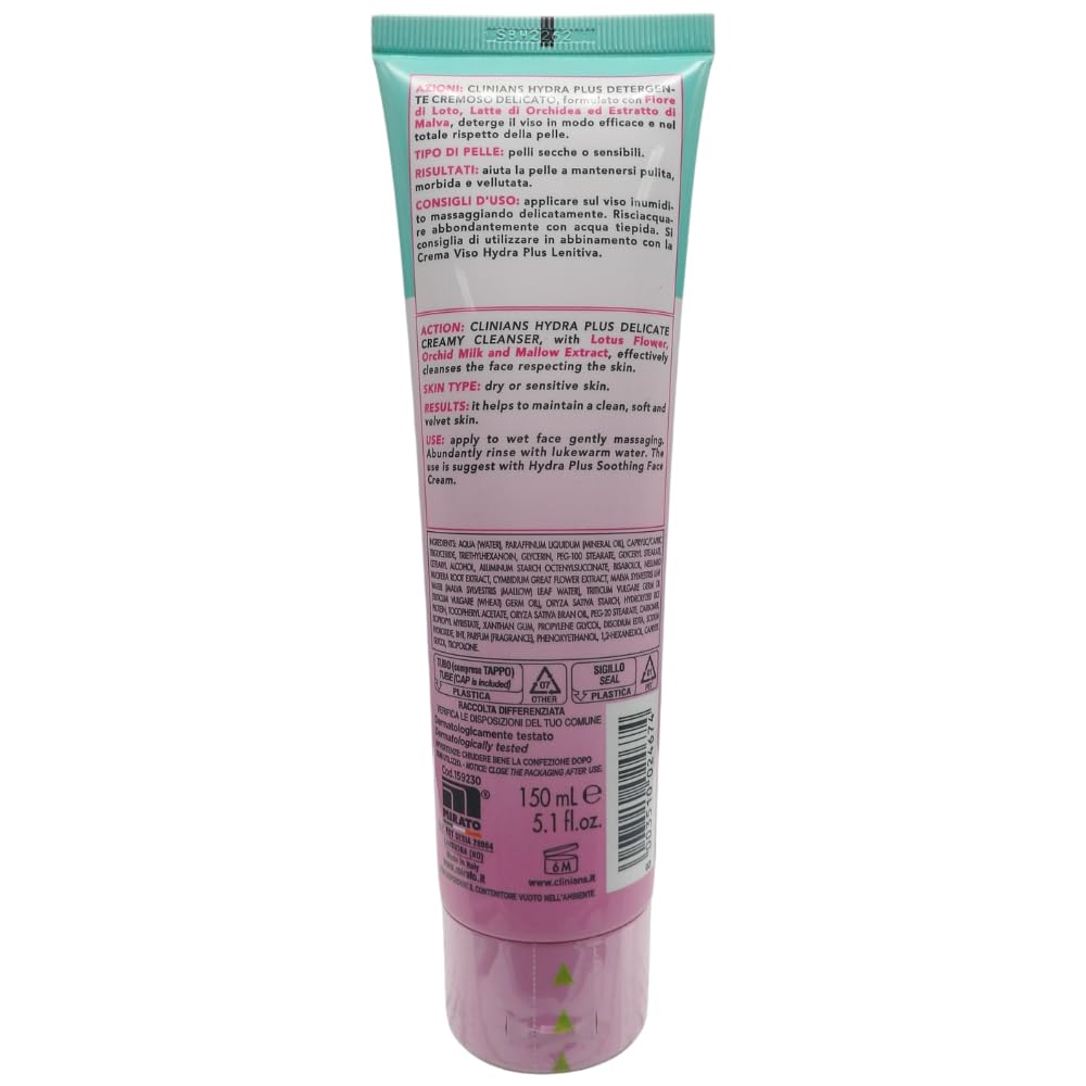 Detergente Struccante Cremoso Delicato, HYDRA PLUS ATTIVA ANTI-STRESS, Per Pelli Secche o Sensibili, Con Estratto Di Malva 150ml (2 Unità)