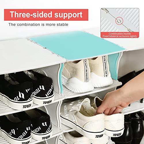 Txalwiq 6-Tier Shoe Rack,Stackable Shoe Storage Organizer For Bedroom Entryway, Adjustable Shoe Rack,Shoe Slots Organizer Shelf, Easy Clean Shoe Tower Rack,White #TOP2