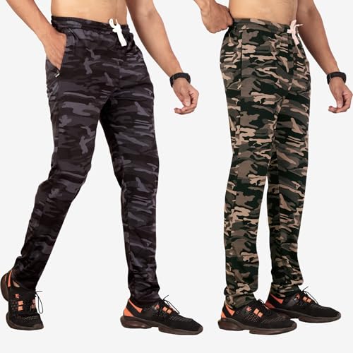 Image of Mens Track Pants | Army Style Camouflage | Stretchable | Combo